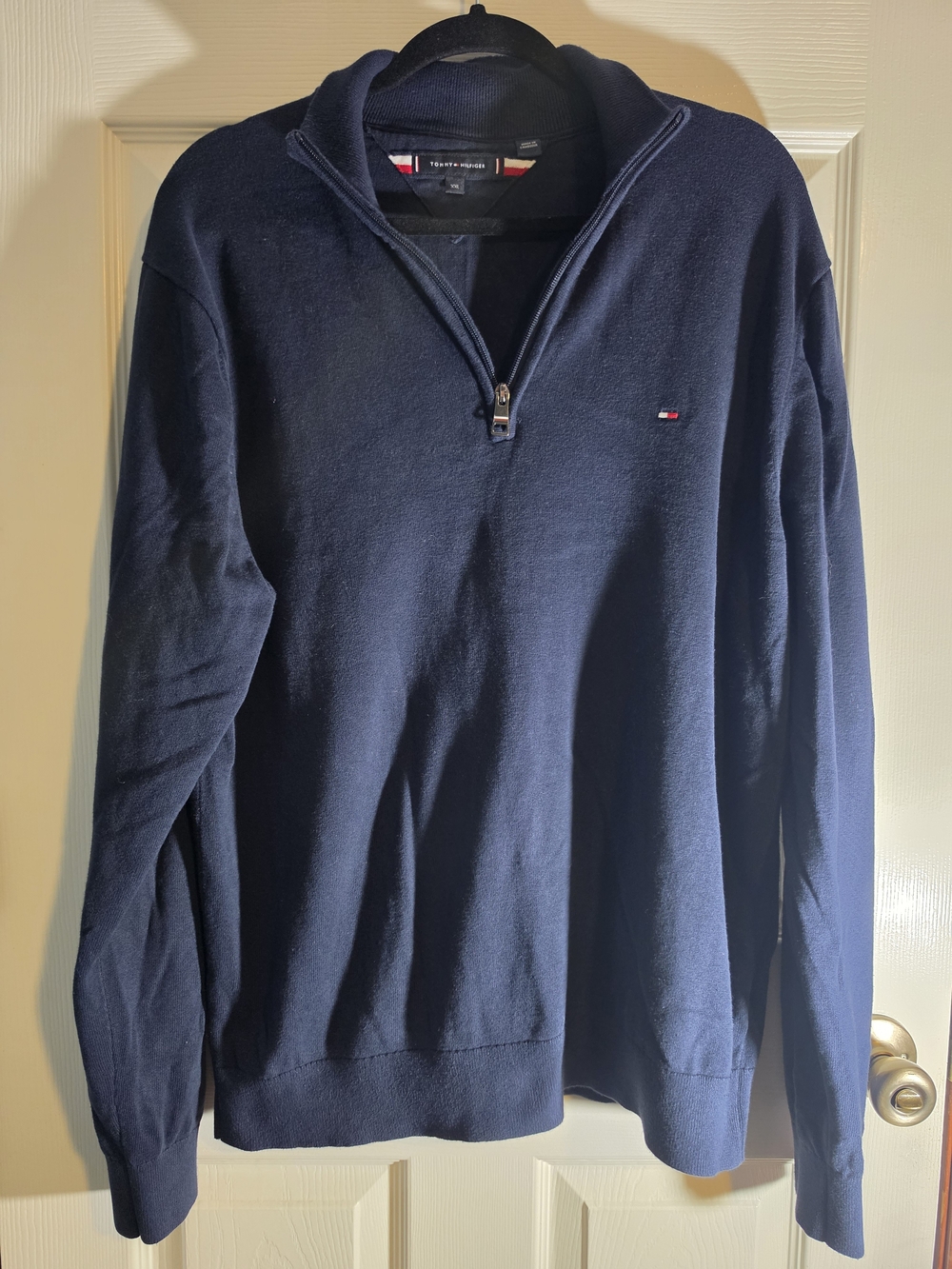 Tommy Hilfiger Men’s Navy Half-Zip Pullover Sweater